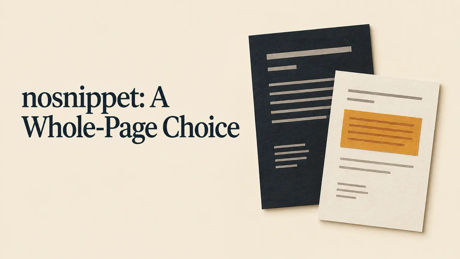 Editorial illustration for Does Google’s nosnippet Make a Page Ineligible for AI Overviews?